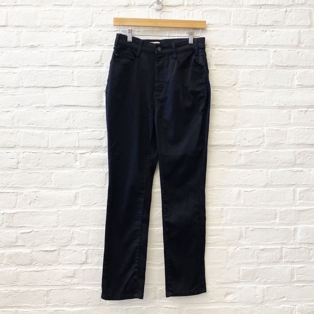 Anthropologie || Pilcro High Rise Straight Jeans Stretch Black 28